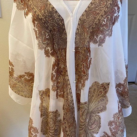 Tops Bohemian Shawl White Background Poshmark